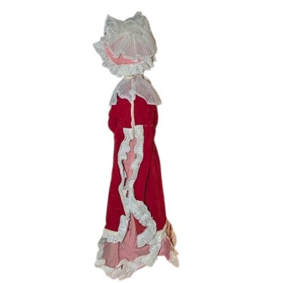 Vintage Victorian Elegant Lady Dickens Christmas Carol Porcelain Tree Topper - Picture 3 of 6